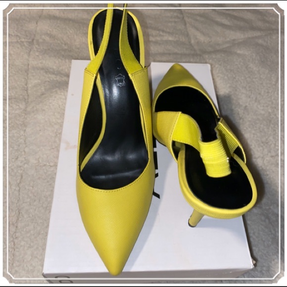 Stiletto Sandals Aldo Tiresa Heels Aldo Neon Yellow Sling Pumps